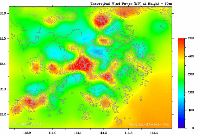 Study of Wind Energy Resources over Hong Kong